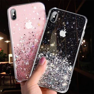 Wozinsky Star Glitter błyszczące etui pokrowiec z brokatem iPhone 12 Pro Max czarny - Etui i futerały do telefonów - miniaturka - grafika 11