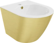 Bidety - Mexen Lena bidet wiszący, biały/złoty wzór linie - 35224807 - miniaturka - grafika 1