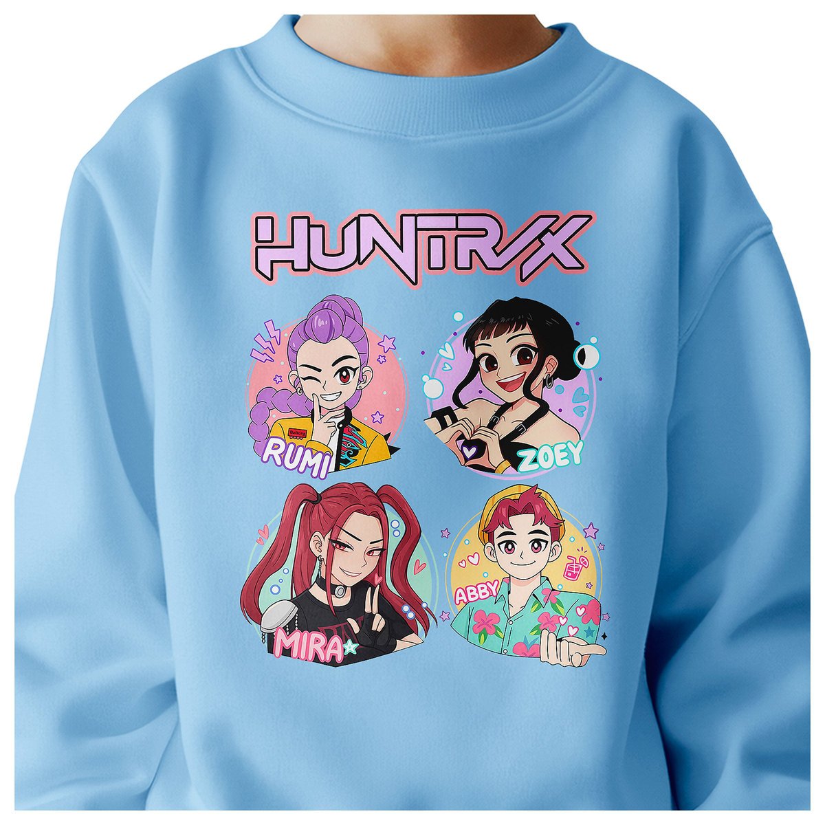 BLUZA DZIECIĘCA K-POPOWE ŁOWCZYNIE DEMONÓW HUNTRIX 104 BAWEŁNIANA