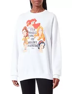 Bluzy damskie - Disney Damska bluza A Princess Thing, biały, L - miniaturka - grafika 1