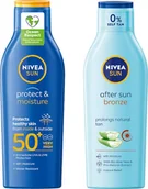 Balsamy i kremy do opalania - NIVEA SUN Balsam przeciwsłoneczny z filtrem SPF50 200ml + Po opalaniu 200ml - miniaturka - grafika 1