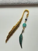 Zakładki do książek - Złota Antyczna Zakładka Do Książki Liść Prezent - miniaturka - grafika 1