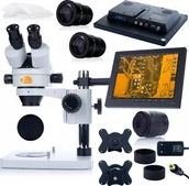 Mikroskopy i lupy - Mikroskop Rosfix MIKROSKOP TRINOKULAROWY STEREOSKOPOWY ZESTAW STARTOWY MERCURY WYŚWIETLACZ - miniaturka - grafika 1