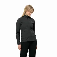 Bluzy damskie - Damska bluza polarowa Jack Wolfskin TAUNUS FZ W black - XS - miniaturka - grafika 1