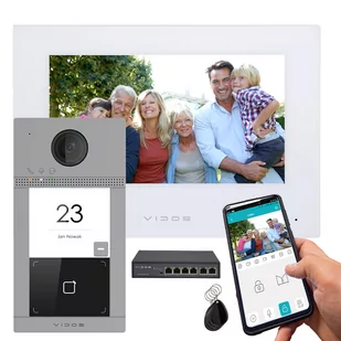 Wideodomofon z monitorem VIDOS S2401N WiFi PoE aplikacja - Wideodomofony - miniaturka - grafika 1