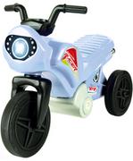 Chodziki - Błękitny Trójkołowy motorek jeździk biegowy dla dzieci - miniaturka - grafika 1
