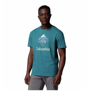 Koszulka męska Columbia M Rapid Ridge™ Graphic Tee Rozmiar: M / Kolor: ciemnozielony - Koszulki sportowe męskie - miniaturka - grafika 1