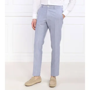BOSS Spodnie H-Genius-224 | Slim Fit | z dodatkiem wełny - Spodnie męskie - miniaturka - grafika 1