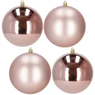 Bombki - Bombki choinkowe 4 szt. zawieszki na choinkę ozdoby świąteczne 12 cm rose gold - miniaturka - grafika 1