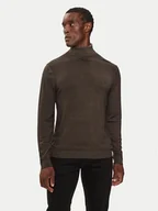 Swetry męskie - Pierre Cardin Golf C5 50703.5037 Brązowy Regular Fit - miniaturka - grafika 1