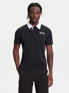 Kappa Polo Authentic Nilde 351R2IW Czarny Regular Fit - Koszulki męskie - miniaturka - grafika 1