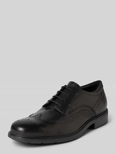 Buty derby skórzane z ozdobnymi szwami model ‘DUBLIN’ - Półbuty męskie - miniaturka - grafika 1
