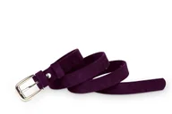 Paski - Pasek damski klasyczny bordowy welur 2 cm - miniaturka - grafika 1