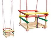 Place zabaw - Huśtawka Drewniana Dla Dzieci Solidna Eko - miniaturka - grafika 1