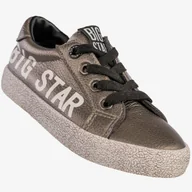 Buty dla dziewczynek - Trampki Dziecięce BIG STAR Ekoskóra Buty Na Zamek Metaliczne AA374042 31 Złoty - miniaturka - grafika 1