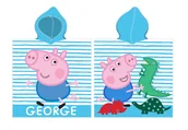 Okrycia kąpielowe dla dzieci - Carbotex, Świnka Peppa, Ręcznik plażowy z kapturem/Poncho, George, 50x115 cm - miniaturka - grafika 1