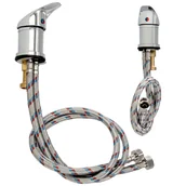 Pozostałe akcesoria fryzjerskie - Bateria do myjni fryzjerskiej kompletna chrom armatura wąż AK-BAT-777 - miniaturka - grafika 1