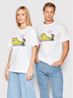 Koszulki i topy damskie - Converse T-Shirt Unisex PEANUTS Chuck 10024373-A01 Biały Relaxed Fit - grafika 1