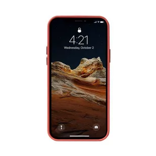 Crong Essential Cover - Etui ze skóry ekologicznej iPhone 12 Pro Max (czerwony) - Etui i futerały do telefonów - miniaturka - grafika 4