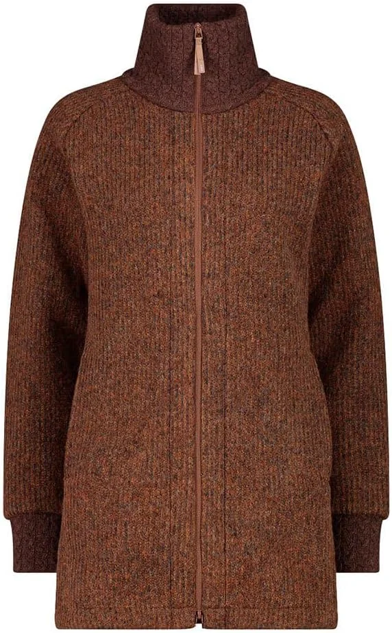 Długa Kurtka Damska CMP 34M0776 Wooltech Wełna kardigan Rozmiar 48
