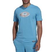 Koszulki sportowe męskie - Koszulka adidas R.Y.V. Graphic HC9475 - niebieska - Adidas - miniaturka - grafika 1