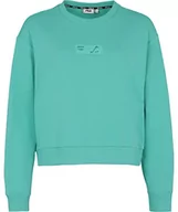 Bluzy damskie - FILA Bluza damska Bansko Cropped Crew Sweat Sweat, Billiard, XL - miniaturka - grafika 1