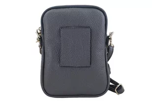 Skórzane etui na telefon - Szare ciemne - Etui i futerały do telefonów - miniaturka - grafika 3