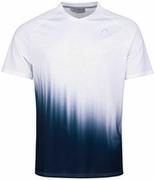 Koszulki sportowe męskie - HEAD PERF T-Shirt M White Print 2021 - miniaturka - grafika 1