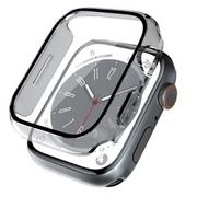 Paski - Crong Hybrid Watch Case - Etui ze szkłem Apple Watch 44mm (Clear) - miniaturka - grafika 1