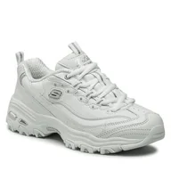 Trampki damskie - Skechers Damskie trampki D'lites Fresh Start szerokie modne trampki, biały, srebrny - 37 EU - miniaturka - grafika 1