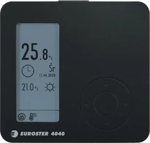 Euroster przewodowy regulator 4040, kolor czarny E4040B - Sterowniki i przekaźniki - miniaturka - grafika 1