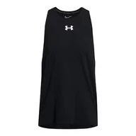 Koszulki sportowe męskie - Under Armour UA Baseline Bawełniany tank top, czarny/biały, XXL - miniaturka - grafika 1