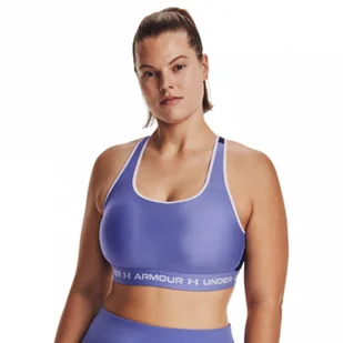 Biustonosz sportowy  UNDER ARMOUR UA CROSSBACK MID BRA - niebieski - Bielizna sportowa damska - miniaturka - grafika 1