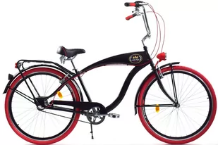 Dallas Bike Cruiser 3spd GE 28 cali Męski Czarny z czerwonym - Rowery - miniaturka - grafika 1