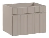 Szafki łazienkowe - Beżowa ścienna szafka na umywalkę 60 cm z lamelami A1-D32 - miniaturka - grafika 1