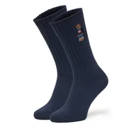 Skarpetki męskie - Skarpety Wysokie Męskie Polo Ralph Lauren 449P02372001 Granatowy - miniaturka - grafika 1