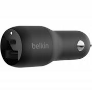 Ładowarki samochodowe - BELKIN Ładowarka Dual Car Charger 1x USB-A 1x USB-C CCB004BTBK CCB004BTBK - miniaturka - grafika 1