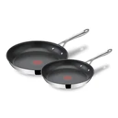 Zestawy garnków i patelni - Zestaw Patelni Tefal E304S2 Jamie Oliver 24/28 Cm Stal Nierdzewna Tytanowa - miniaturka - grafika 1
