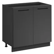 Szafki kuchenne - Szafka kuchenne stojąca Frida 80 cm kolor biały/grafitowy matowy - miniaturka - grafika 1