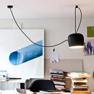 Lampy sufitowe - FLOS Lampa wisząca AIM, możliwość ściemniania, czarny, salon / jadalnia, aluminium, design - miniaturka - grafika 1