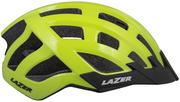 Kaski rowerowe - Lazer Compact DLX kask rowerowy LED siatka na owady czerwony fluor żółty połysk - miniaturka - grafika 1