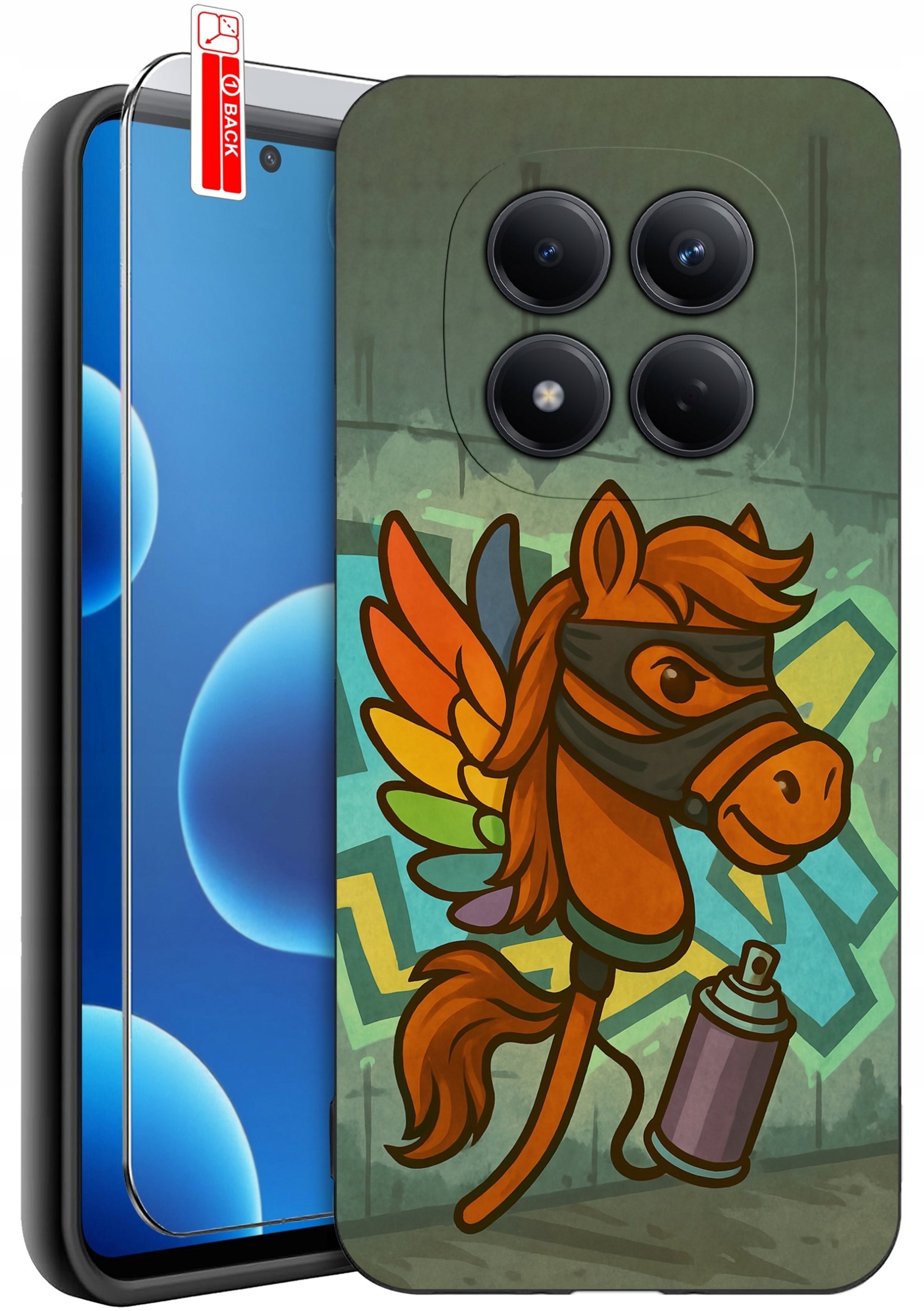 krainaGSM Etui Do Xiaomi Redmi Note 15 Pro 5G Wzory Silikonowe Matt Case + Szkło