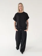 Komplety damskie - Komplet oversize bezrękawnik i szerokie spodnie wide leg - miniaturka - grafika 1