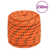 Pasmanteria - vidaXL Linka żeglarska, pomarańczowa, 16 mm, 250 m, polipropylen - miniaturka - grafika 1