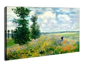 Obrazy i zdjęcia - Pole Maków Argenteuil, Claude Monet - obraz na płótnie Wymiar do wyboru: 50x40 cm - miniaturka - grafika 1