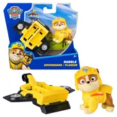 Samochody i pojazdy dla dzieci - Psi Patrol Action Pup Rubble Mała Figurka Piesek + Mini Pojazd Deskorolka Hoverboard - miniaturka - grafika 1