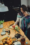 Chusty do noszenia dzieci - Little Frog Chusta kółkowa Little Frog - Flames of Love 2.1 m. - miniaturka - grafika 1