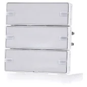 Gniazdka elektryczne - Hager Polo KNX e/s Q.x Przycisk 3-kr z polem opisowym diodami LED RGB i czujnikiem temperatury biały 80143329 80143329 - miniaturka - grafika 1