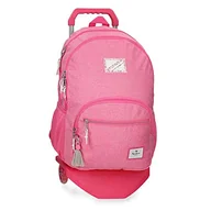 Plecaki szkolne i tornistry - Pepe Jeans Luna Plecak szkolny Podwójna komora z wózkiem Różowy 32X44X22 cms Poliester, Różowy, Mochila Escolar Doble Compartimento con Carro, Plecak szkolny podwójny schowek z wózkiem - miniaturka - grafika 1
