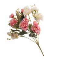 Sztuczne kwiaty - Bukiet róży mieszany 34cm C004 PK/WH sztuczne róże różowe i białe - miniaturka - grafika 1